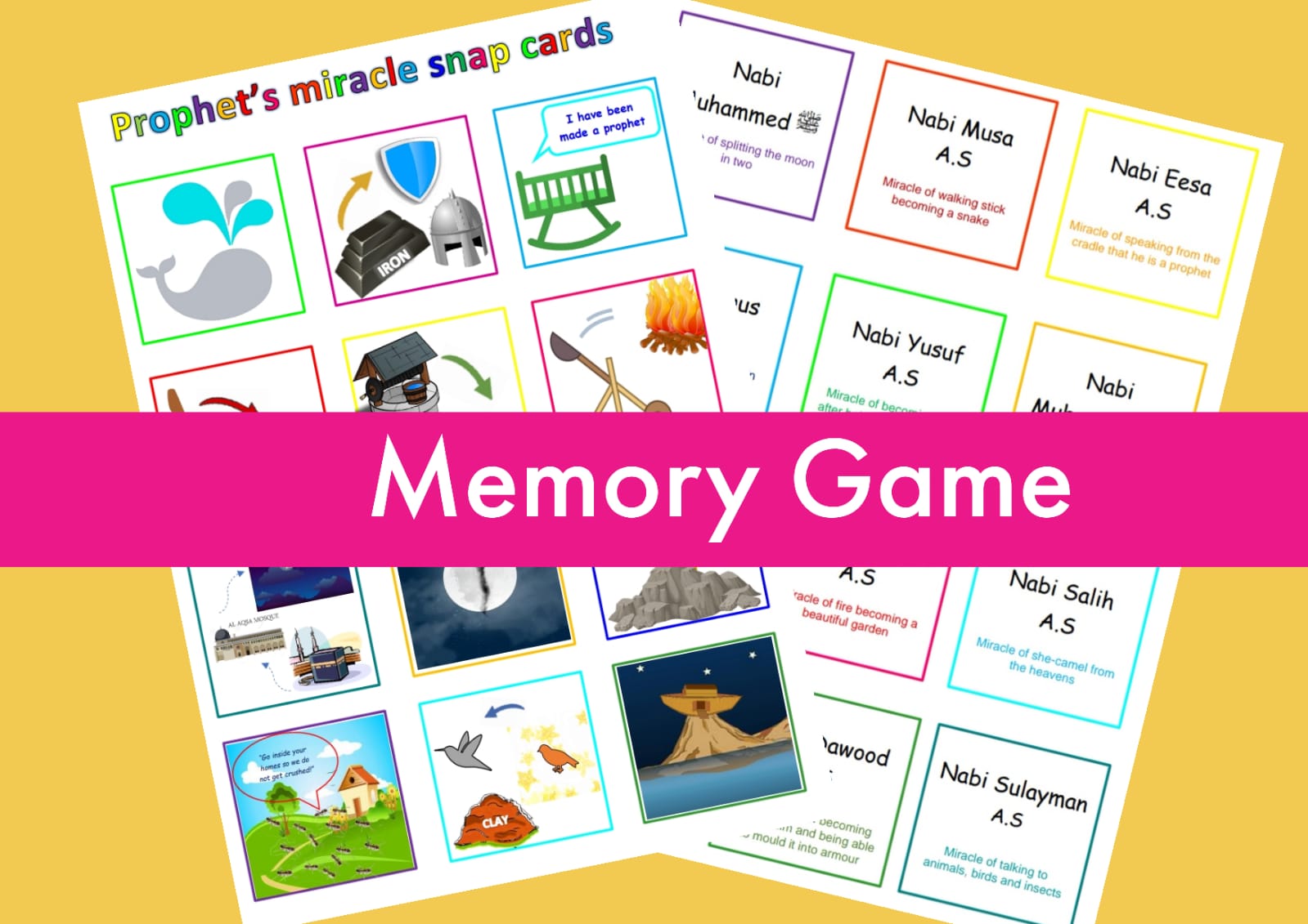 Prophet’s Miracles Activity – Snap Cards