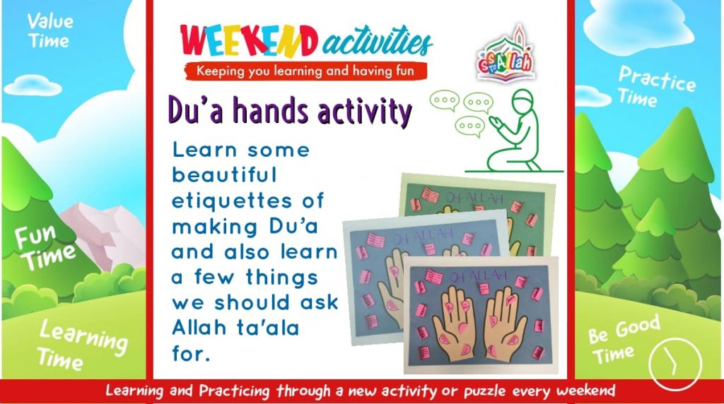 37. Weekend Activity – Du’a Hands Activity