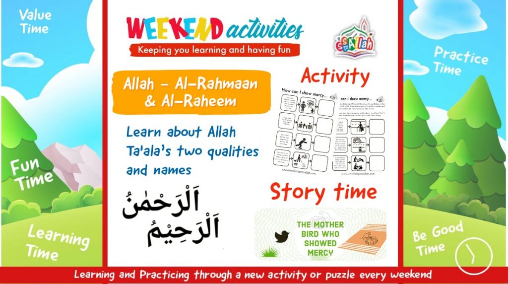 36. Weekend Activity – Ar Rahman (the most Gracious) & Ar Raheem (the most Merciful)
