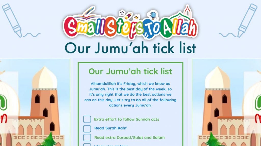 Our Jumu’ah Tick List