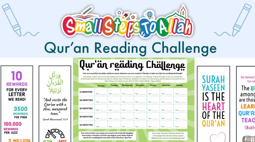 Qur’an Reading Challenge (With free printable book markers!)